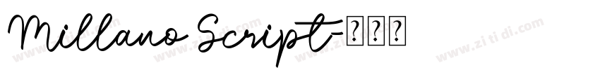 Millano Script字体转换
